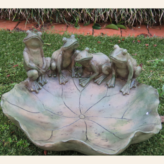 Frogs on a Lily Bowl