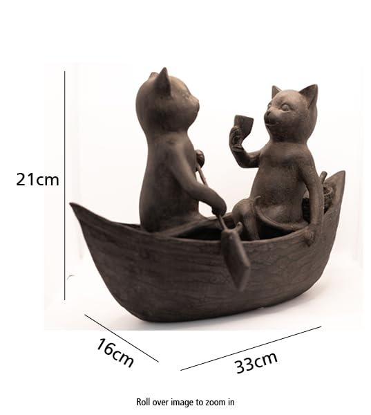 Cats Picnicking on a Boat